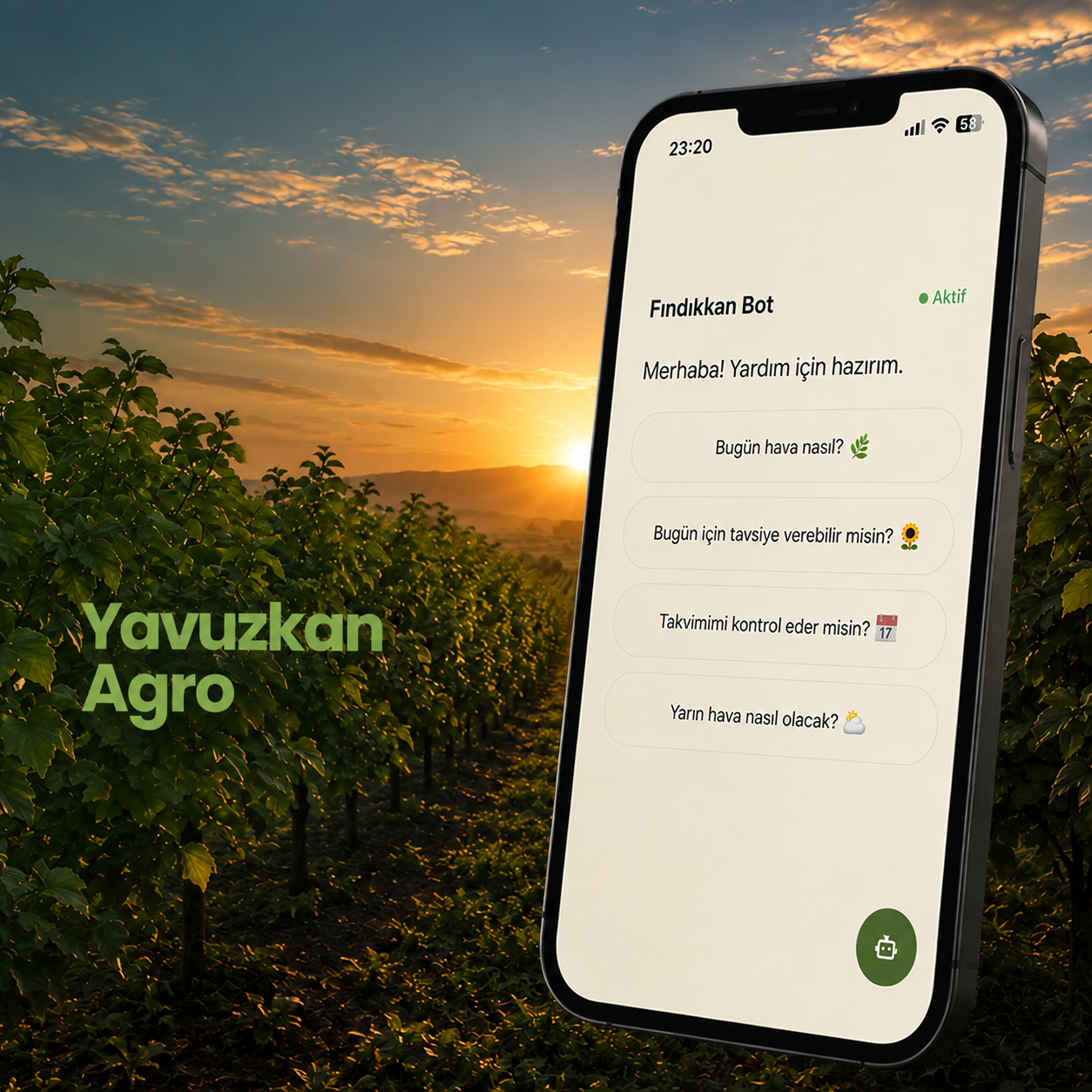 Yavuzkan Agro — fındık bahçesinde dijital tarım uygulaması